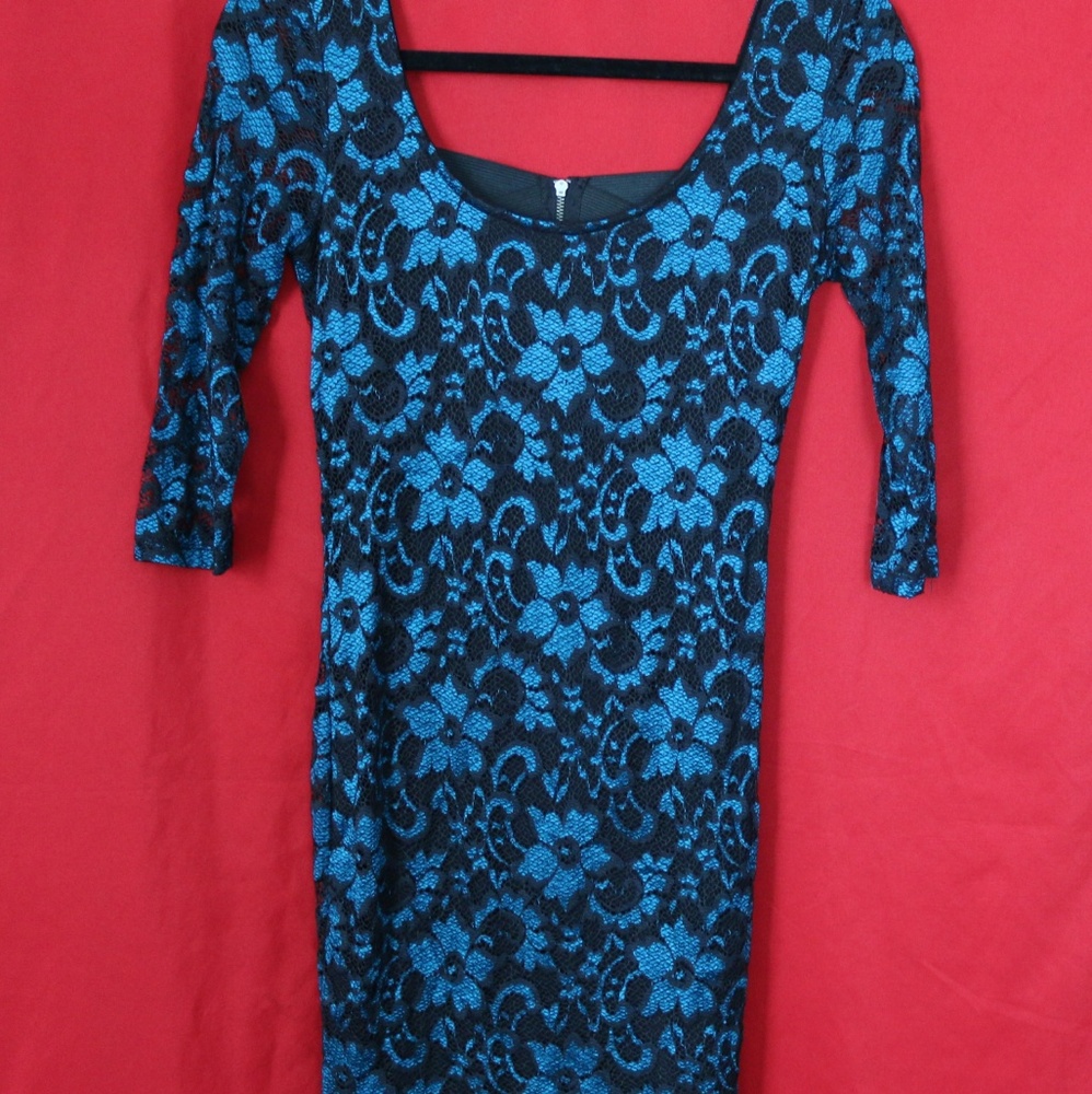Material Girl Lace Cut-Out Bodycon Dress